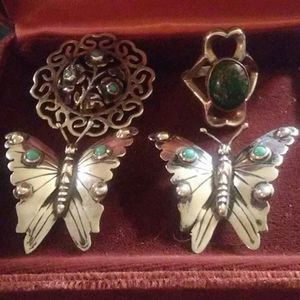 Vintage Mexican Silver Sterling Jewelry Lot